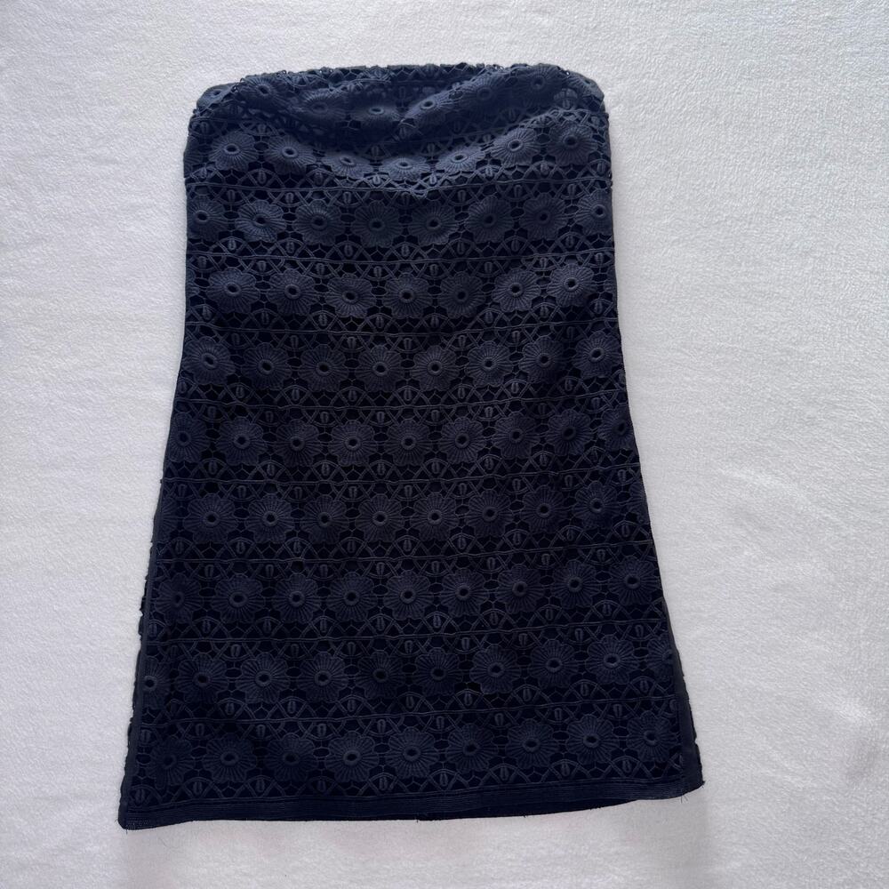 Y2K Juicy Couture 8 Black Eyelet Mini Dress